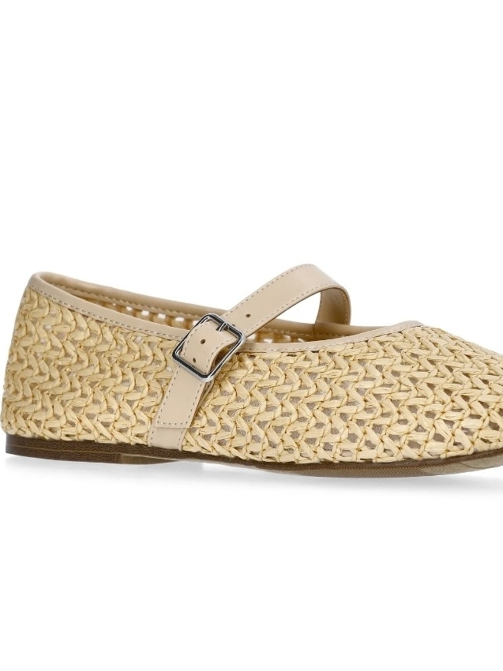 NEW Weekend Academy Girls Woven Mary Jane Ballet Flats NWT - Sizes 3 & 5 - Cream